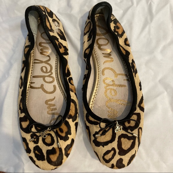 Sam Edelman brand Leopard animal print ballet flat ballerina flats, size 8.5 - Picture 1 of 7